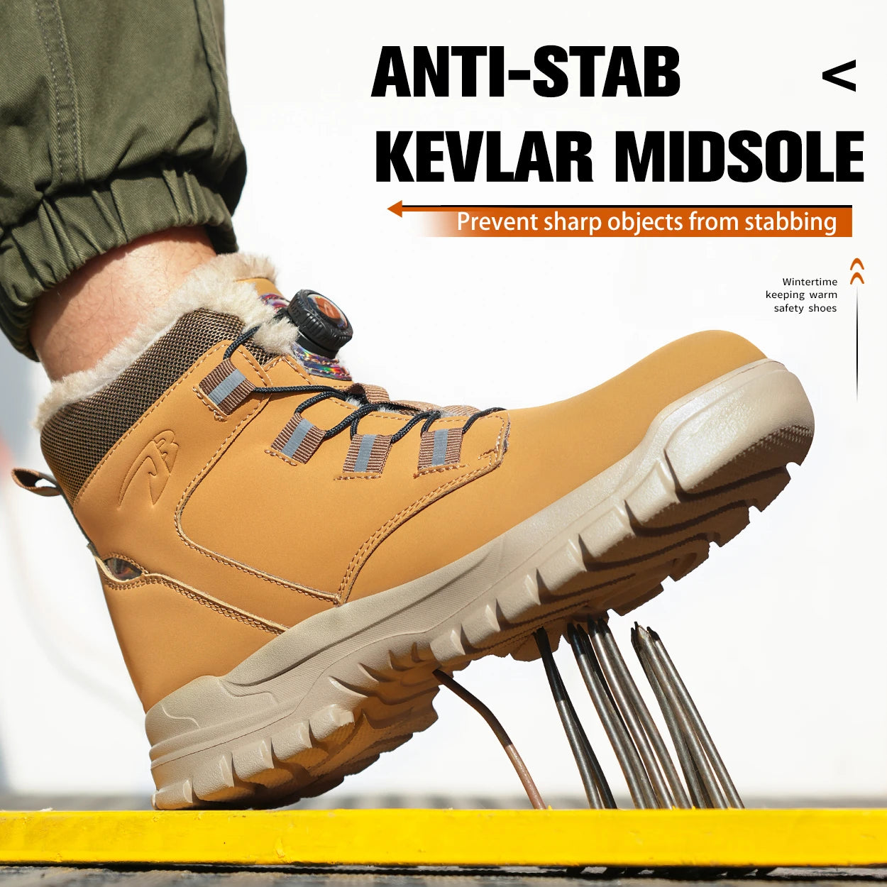 Botas de seguridad con puntera de acero para hombre
