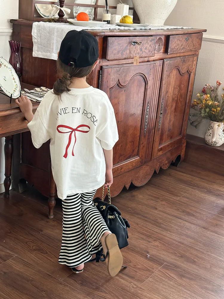 Ropa Infantil Niña Niños Camiseta de Manga Corta Ropa de Niña Verano Tops Ropa de Niños Ropa de Niño Ropa De Niña Ropa De Niño