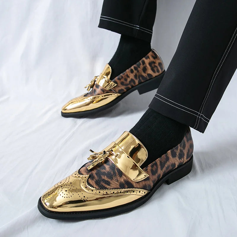 Zapatos de vestir para hombre con estampado de leopardo – Atrevidos, lujosos y hechos para destacar