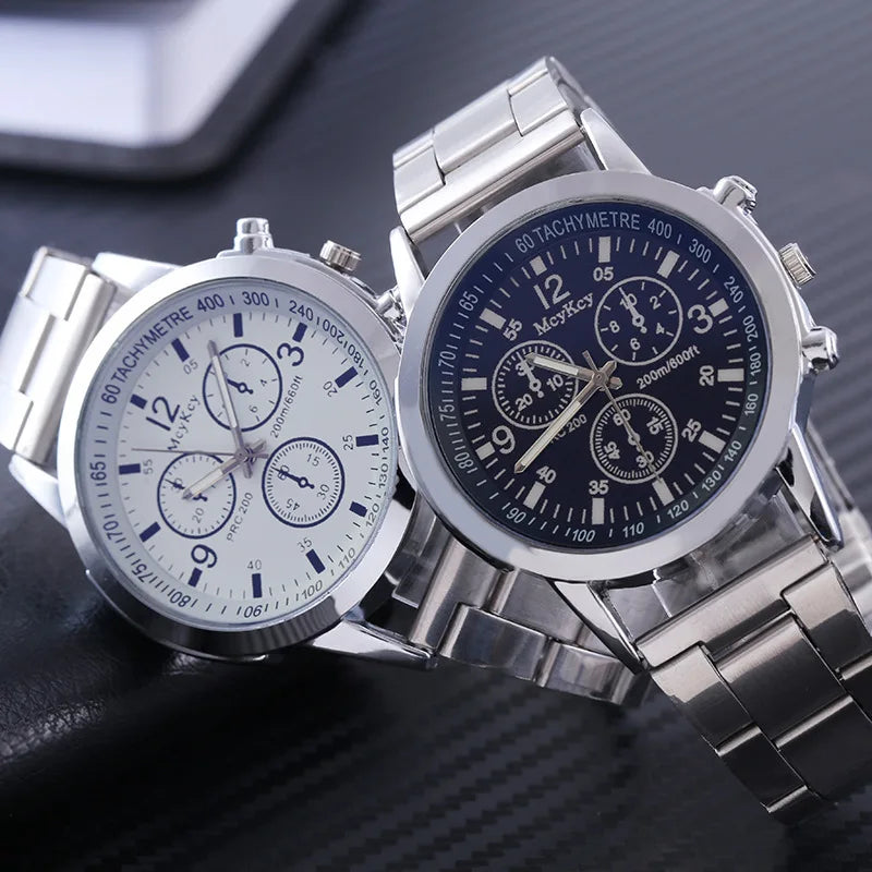 Nuevo reloj de hombre, banda de lujo, reloj redondo, moda, Blu-ray, reloj romano para hombre, relojes para hombre, שעון ספורט, часы мужские наручные
