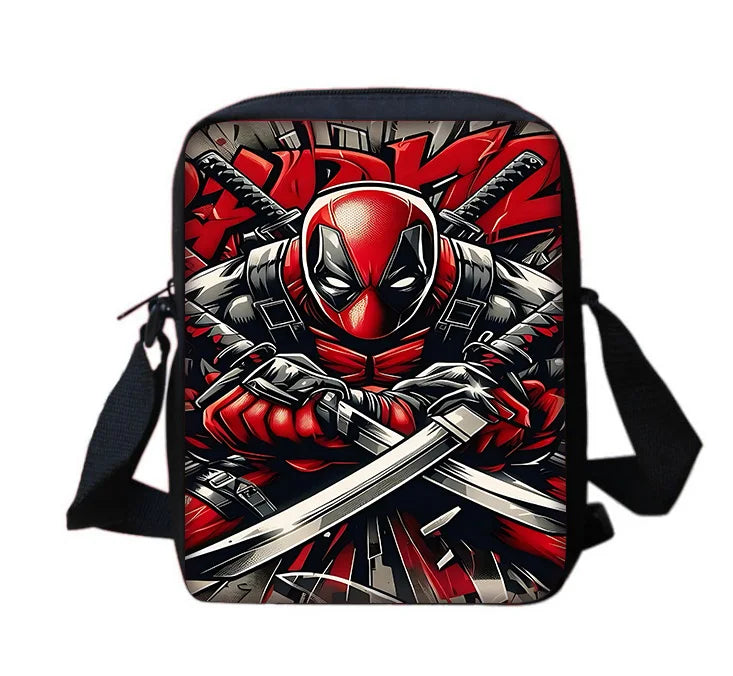 Deadpool Child School Backpack With Shoulder Bag Pencil Bags School Bags for Boys Girls Best Gift