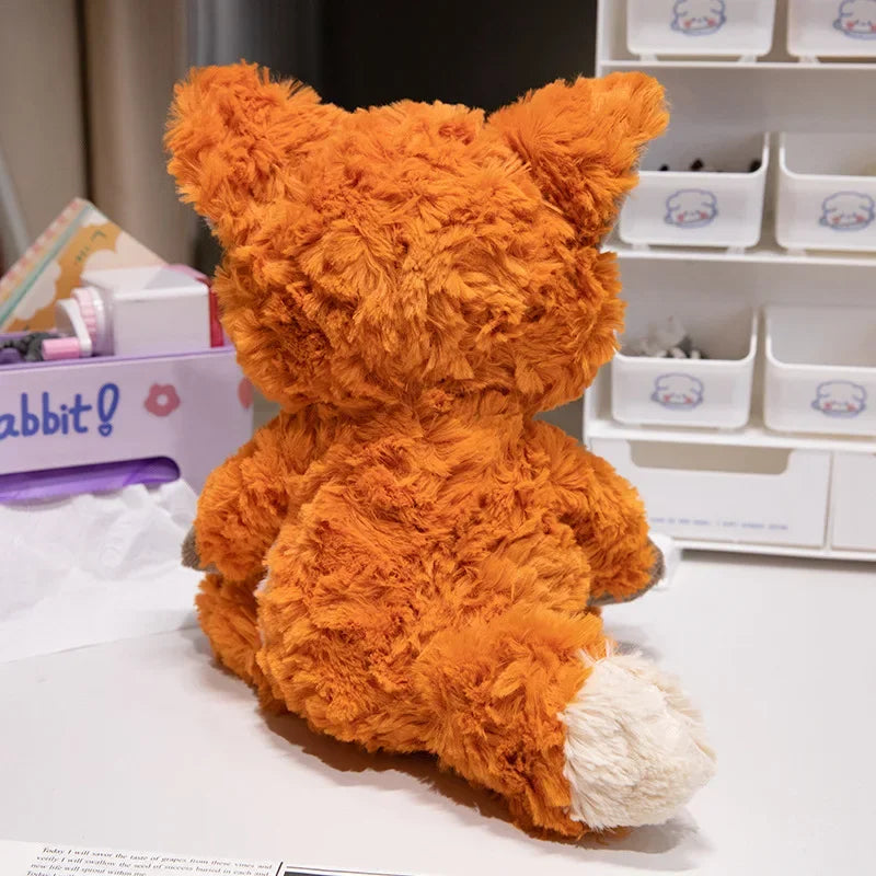 Animales de peluche Kawaii, mapache de peluche, zorro encantador, lindo perezoso suave, almohada para niñas, niños, bebés, regalo de cumpleaños