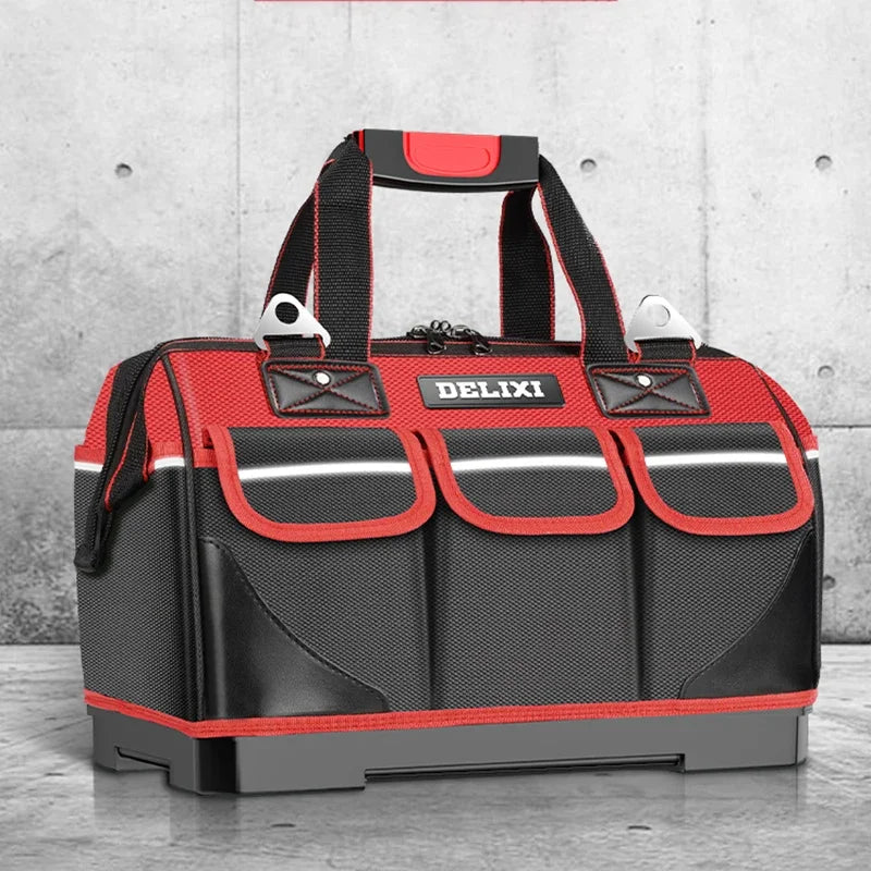Bolsa de herramientas profesional, organizador de almacenamiento resistente para garaje, mochila de electricista, bolsa de herramientas, bolsas de ferretería