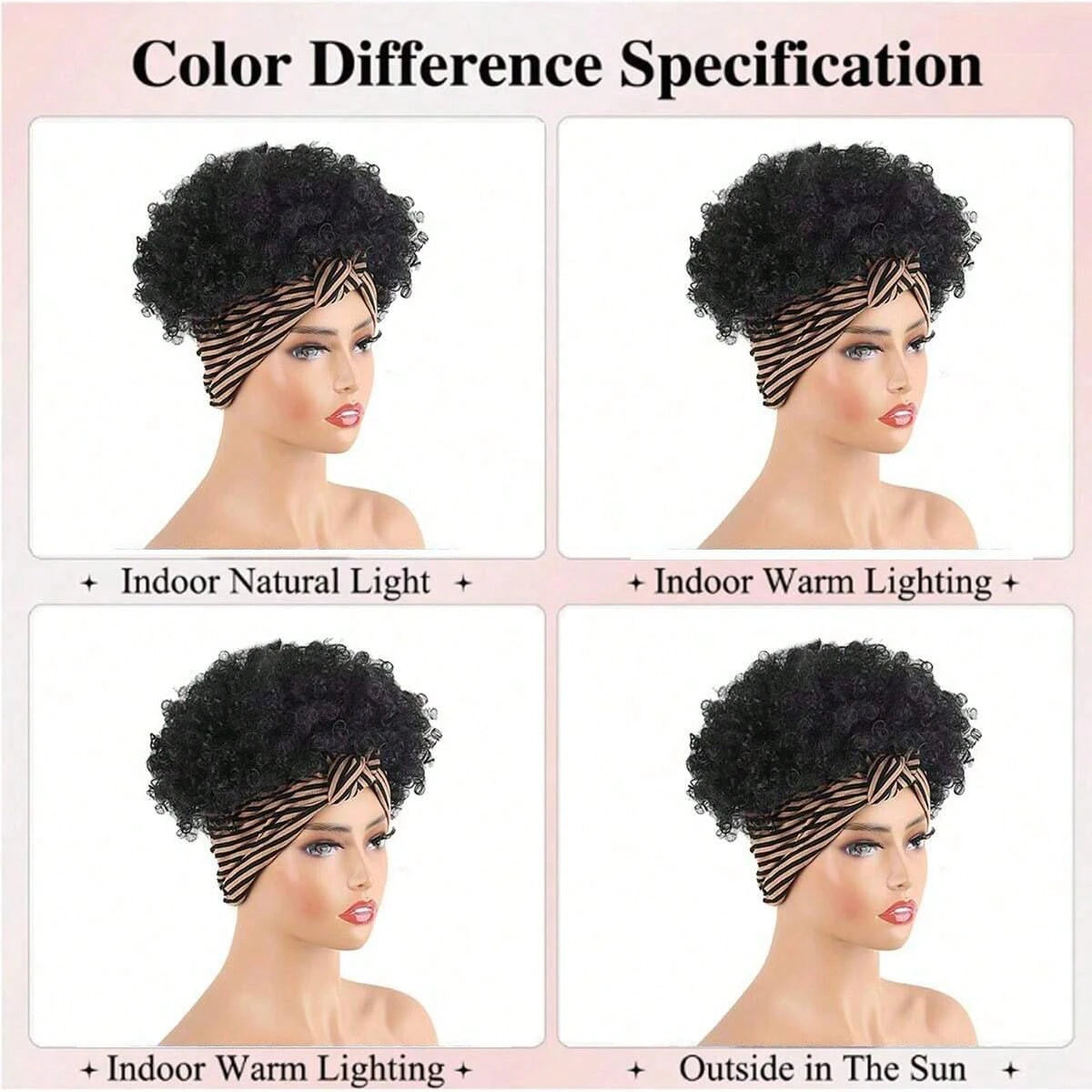 Kinky Curly Headband Wig