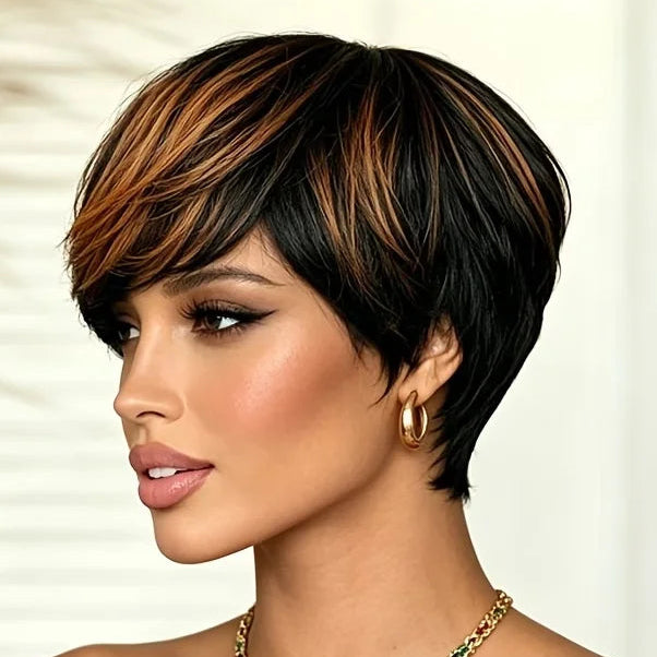 Ombre Pixie Wig with Bangs