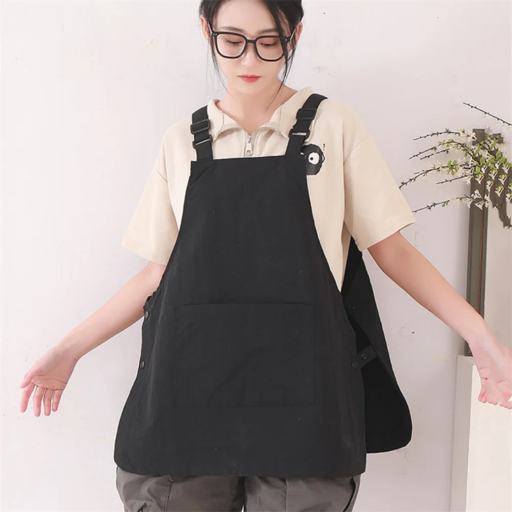 Delantal tipo chaleco impermeable, nailon antiincrustante, sin mangas, unisex, para cocina doméstica, ropa de trabajo para barbería y cafetería