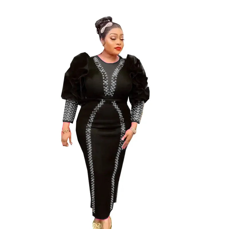 Vestidos africanos para mujer elegante fiesta de noche Dashiki Abaya Maxi vestido ropa de África vestidos de Ankara 2025 vestido ceñido vestidos de gala