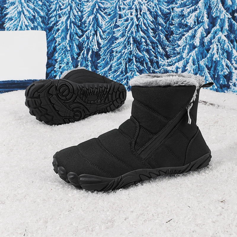 Winter Snow Boots Children's Shoes For Boys Girls Warm Plush Ankle Boots Outdoor Waterproof Anti Slip Kids Cotton Shoes Fashion