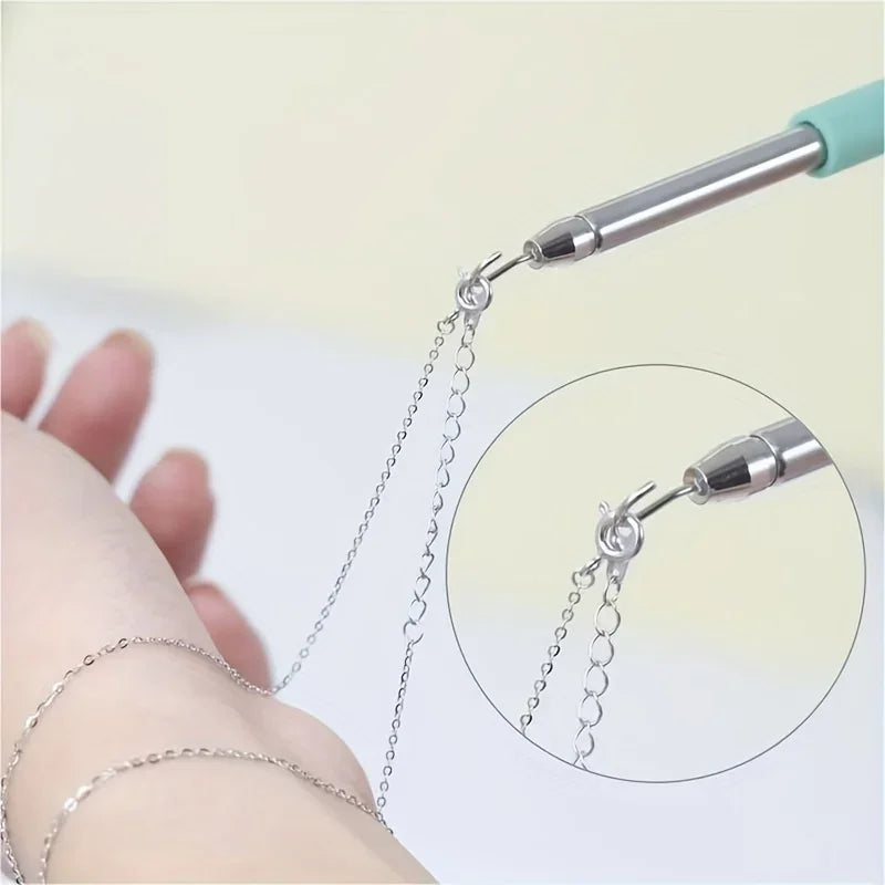 Ayuda para usar pulseras, herramienta para joyas, compañero para sujetar, ayuda para desabrochar rápidamente, equipo de enganche, alicates, cierres, ataduras, cremalleras, manualidades