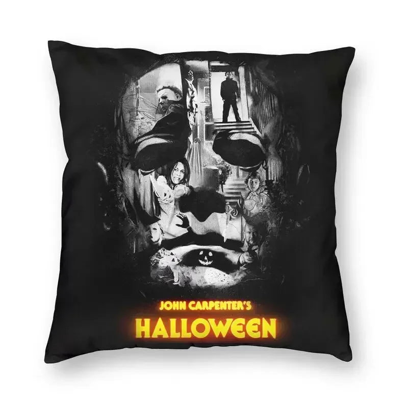 Funda de almohada cuadrada Michael Myers Halloween Horror Movie para decoración del hogar, funda de cojín con estampado 3D para sofá, funda de almohada de moda