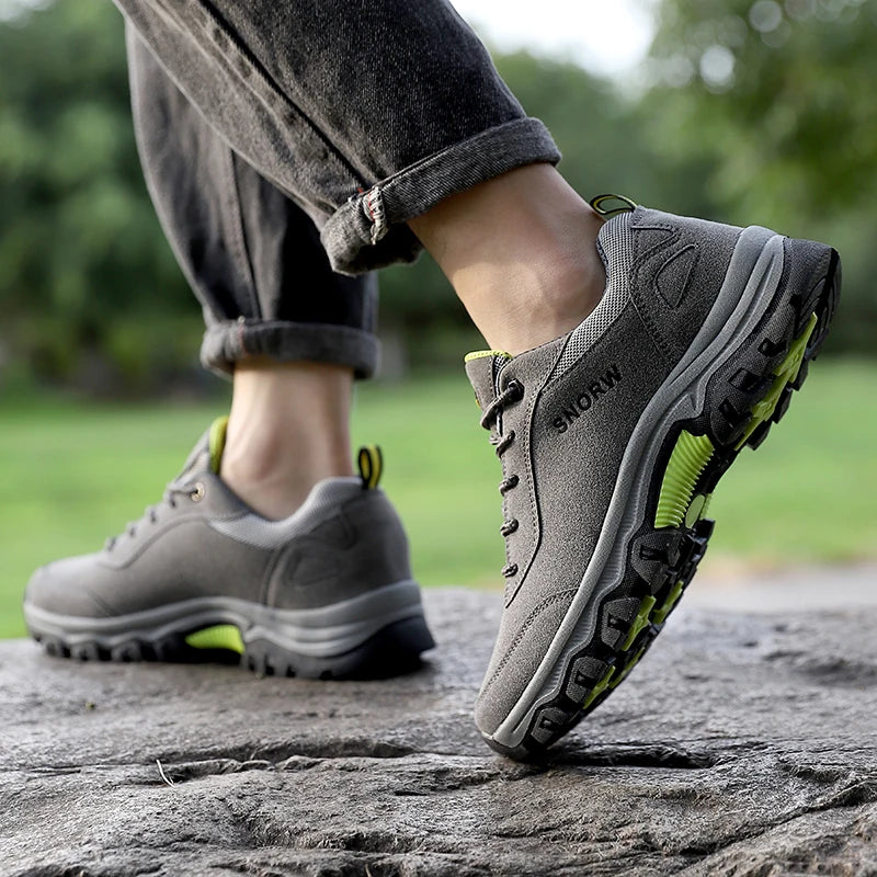 Zapatillas de senderismo para hombre, botas de montaña para exteriores, calzado de escalada antideslizante, zapatos de trekking, botas de goma tácticas de caza para caminar