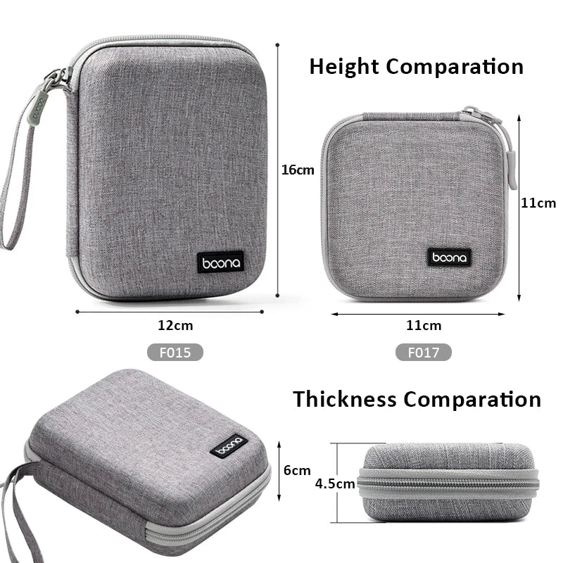 Boona Étui rigide pour alimentation d'ordinateur portable, étui de transport pour souris, sac pour accessoires électroniques pour MacBook