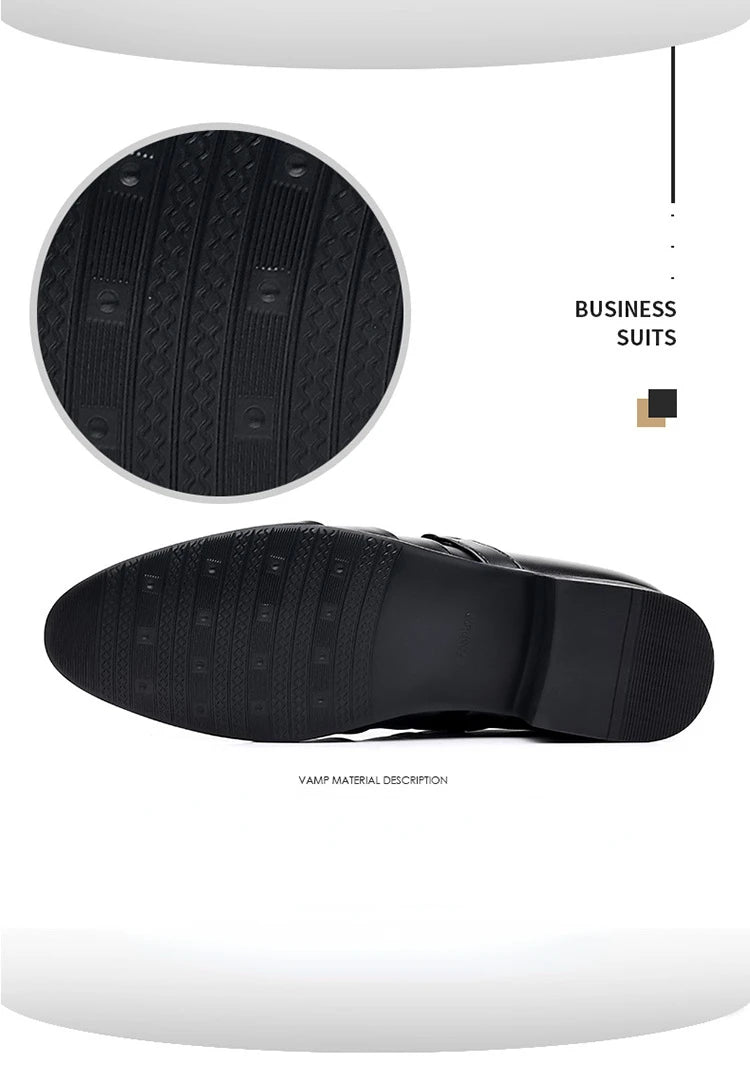 Zapatos de vestir para hombre, mocasines formales para traje de boda para hombre, zapatos de oficina para boda, mocasines sin cordones, zapatos de vestir elegantes para hombre