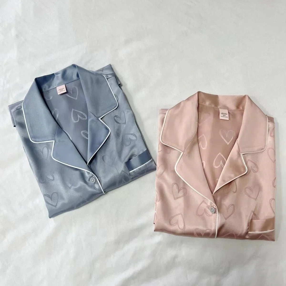Conjuntos de pijama de verano de 2 piezas para mujer, de satén y seda fina, pijama a rayas, ropa de dormir, pantalones de manga larga, ropa de casa