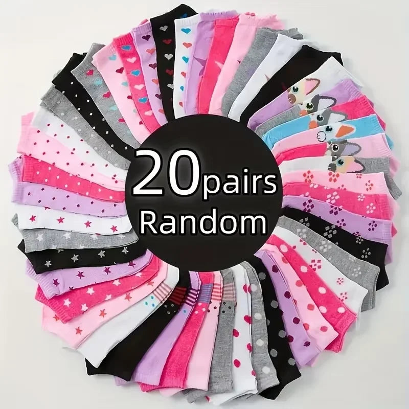 Heart Print Ankle Socks