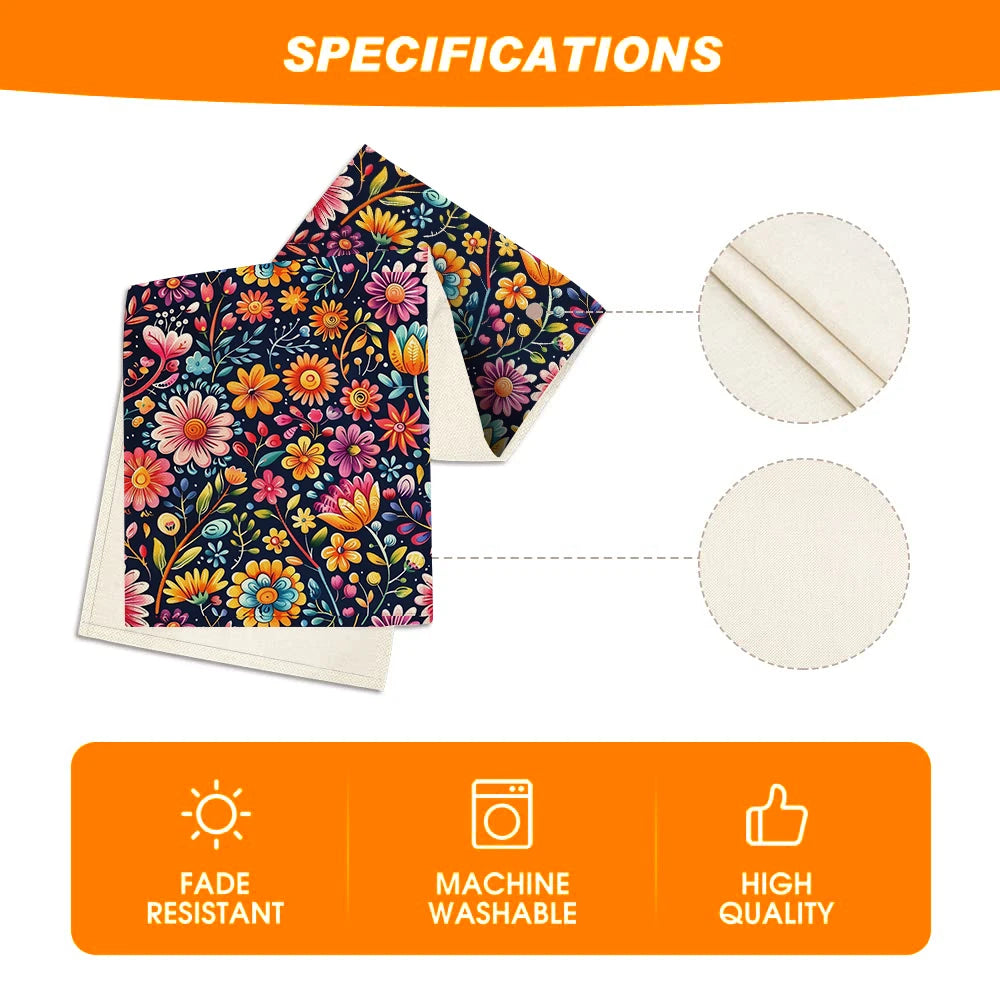 Mexican Table Runners May 5 Day Of The Dead HolidayTable Runners Plants Flowers Table Runners Kitchen Dining Room Dressers