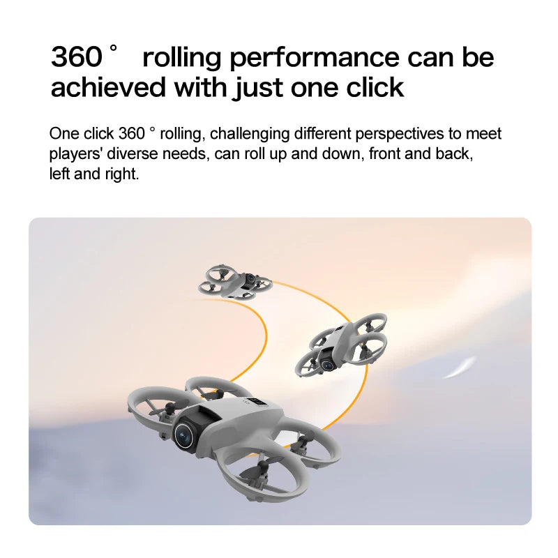 Minidron T3 RC con cámara dual HD 4K, transmisión en tiempo real FPV WiFi 5G, cuadricóptero con giro de 360° para niños y adultos, regalo de juguete