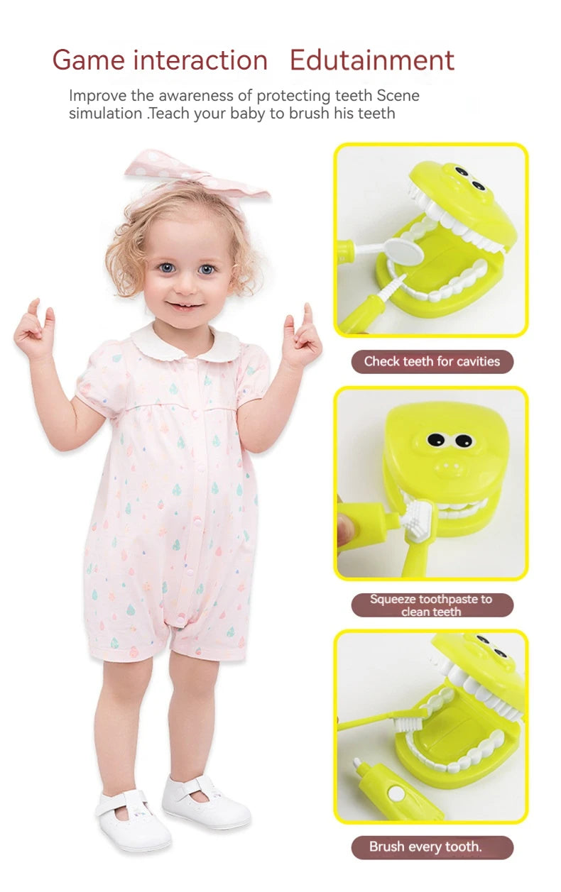 Jouets Montessori pour enfants, interaction parent-enfant pour filles et garçons, dentiste, vérification des dents, modèle de médecin, jeu de rôle, jouet d'apprentissage pour bébé et enfant