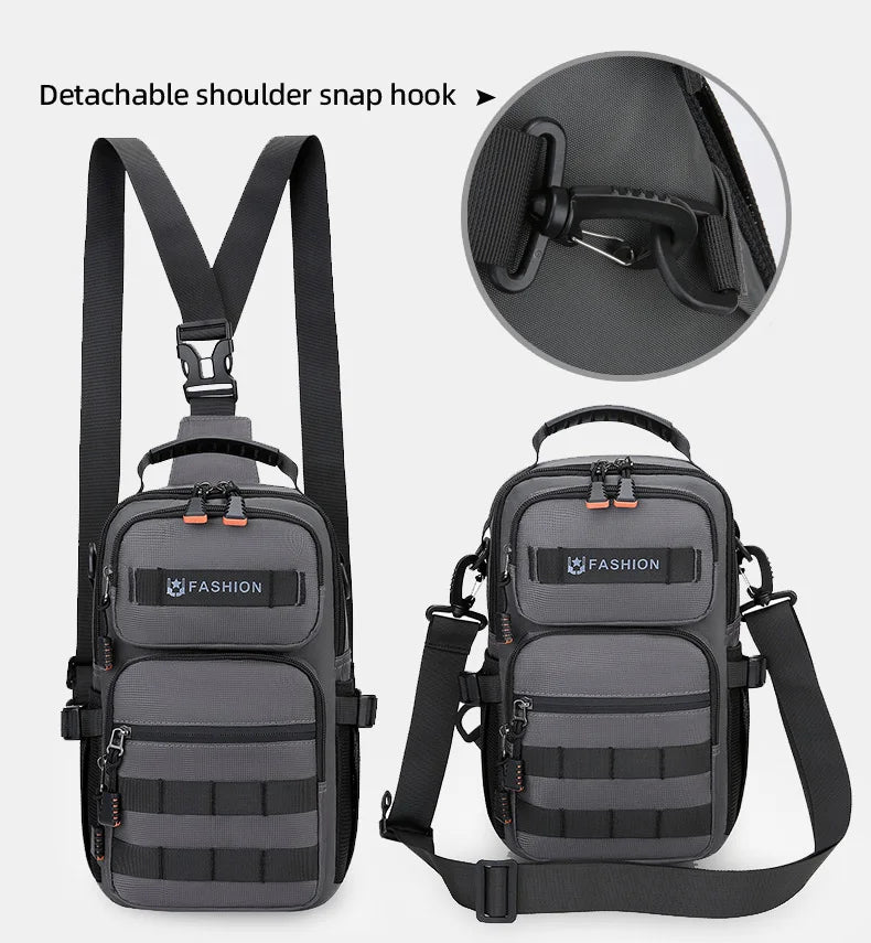 Sac de poitrine de randonnée, sac à dos de voyage multifonctionnel Molle, sac à main léger, pochette pour équipement d'escalade de cyclisme en plein air, grand sac amusant