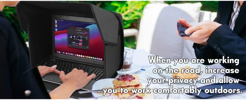 Solskjerm til bærbar PC, personvernskjerm, bærbar, sammenleggbar laptopveske, utendørs bruk, for Macbook, Lenovo, Dell, datatilbehør