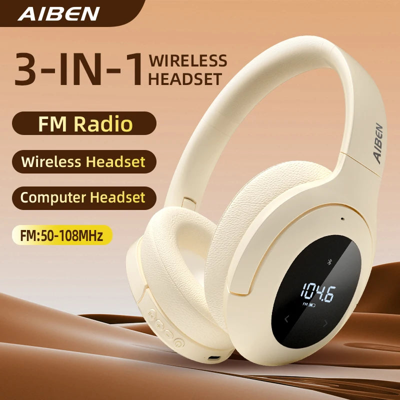 Bluetooth-hodesett med FM-radio
