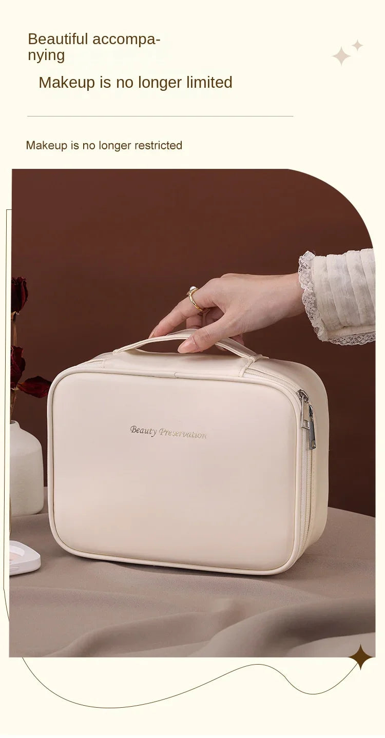 Nuevo neceser de cosméticos para mujer, bolso portátil, bolsa de almacenamiento de gran capacidad, neceser de lujo, organizador de viaje, esenciales, neceser de aseo
