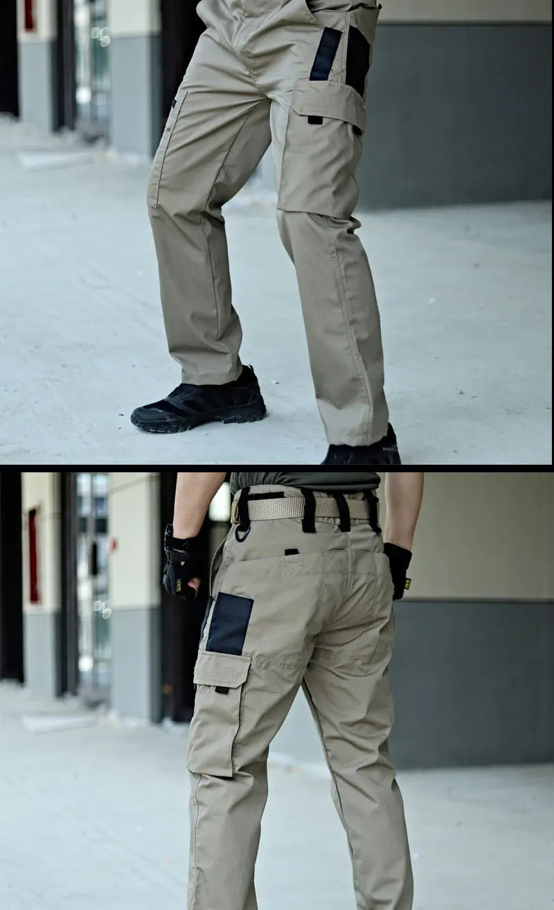 Pantalones de trabajo tácticos nuevos para hombre, pantalones cargo para exteriores, pantalones impermeables multibolsillos, ropa de trabajo para exteriores de otoño y primavera, pantalones de senderismo