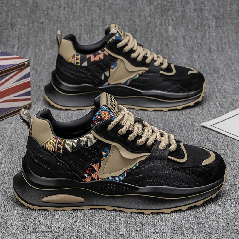 Men's Shoes Spring New Casual Versatile Comfortable Fashion Trend Niche Non-slip Wear-Resistant Retro Sneakers