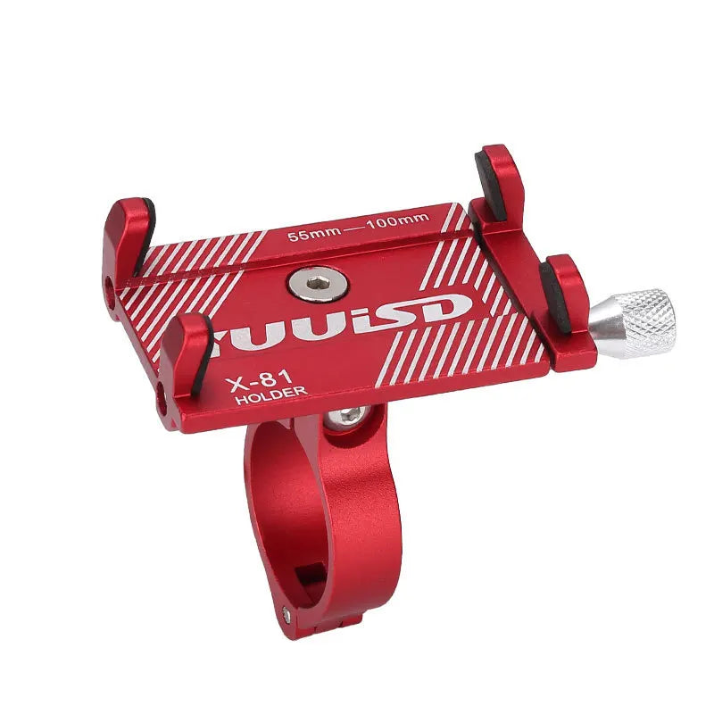 Soporte para teléfono de bicicleta, patinete, motocicleta, aleación de aluminio, antideslizante, clip GPS, soporte universal para teléfono de bicicleta