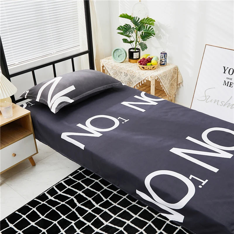 Trykt sengetøy 1 stk. til enkeltseng 120 * 210 cm Hjemmetekstil Moderne 100 % polyester Flat laken Sengetøy Enkelt sengeteppe