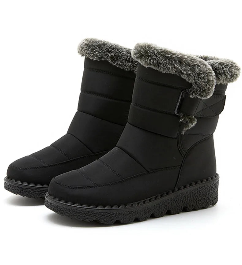 Women's Boots Trend Winter Shoes For Woman Winter Boots Ankle Low Heels Botas Mujer Waterproof Snow Boots With Fur Shoes