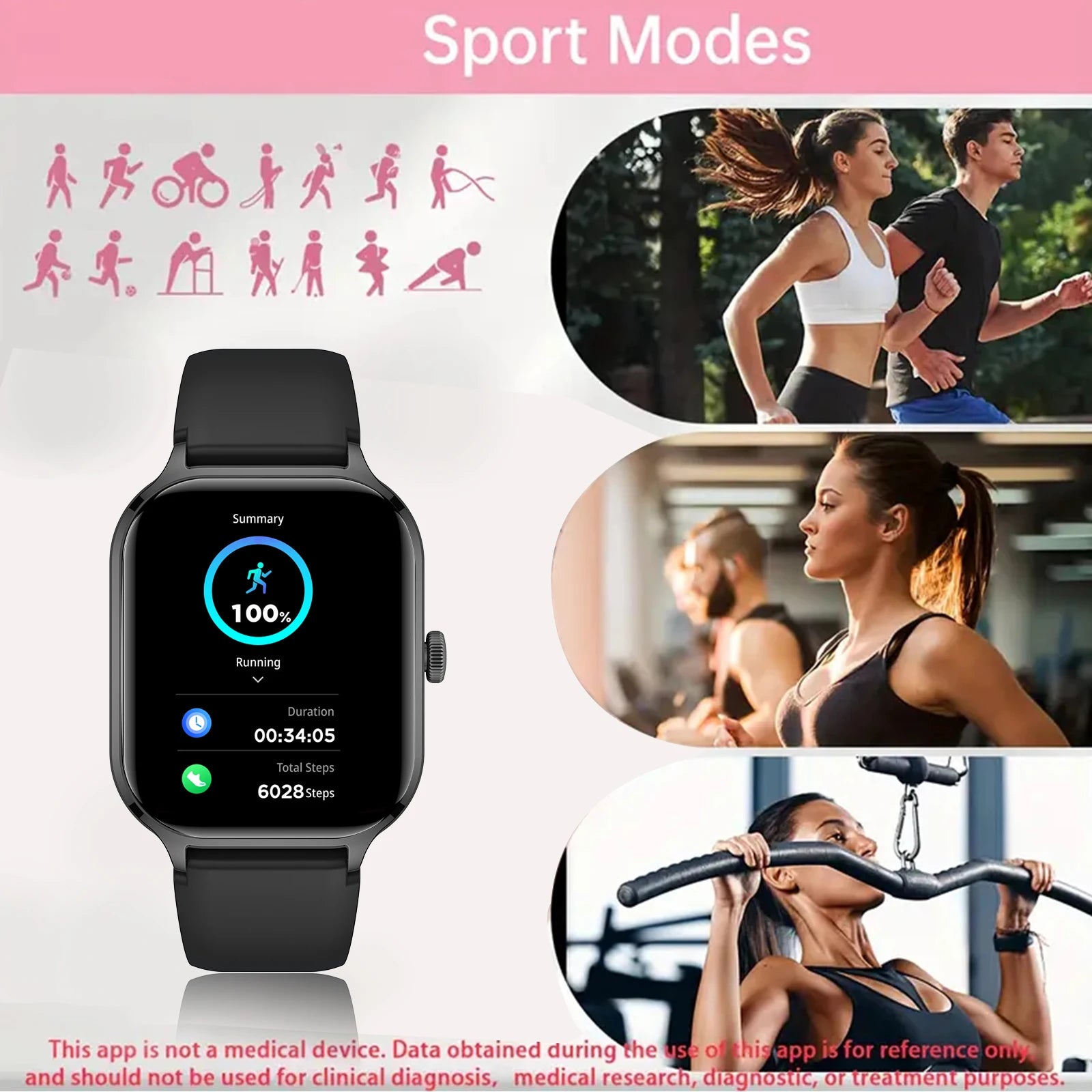 Reloj inteligente para mujer, pantalla táctil completa, llamadas Bluetooth, rastreador deportivo de actividad física, reloj inteligente para mujer