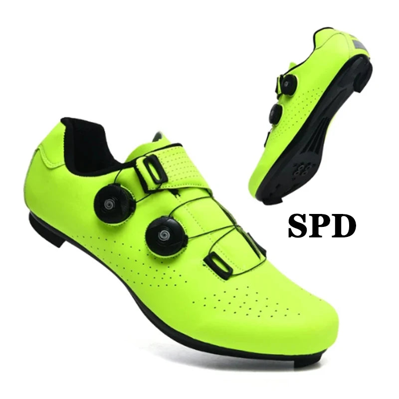 Zapatillas de Ciclismo MTB de Hombre, Botas de Ciclismo de Carretera Deportivas, Zapatillas de Velocidad Planas para Competición, Zapatillas de Montaña para Senderismo, Calzado de Bicicleta, Zapatillas de Ciclismo con Pedal SPD