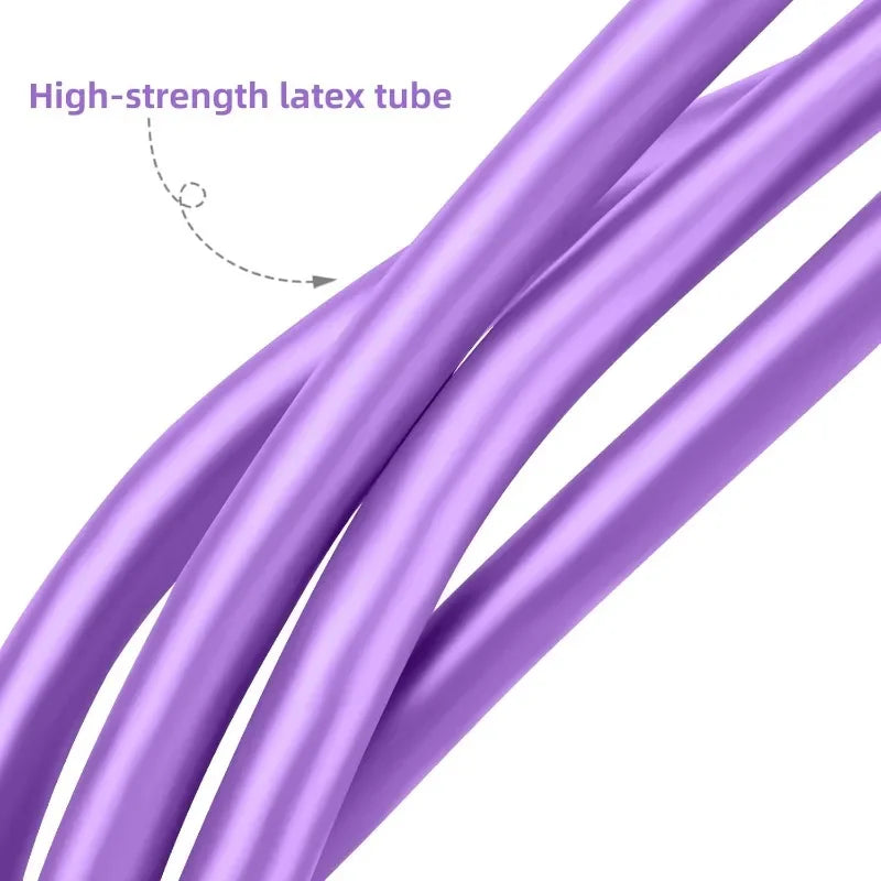 Tensor de banda de resistencia de 4 niveles con asas antideslizantes - Equipo de fitness para el hogar para entrenamiento de músculos abdominales Yoga abdominal