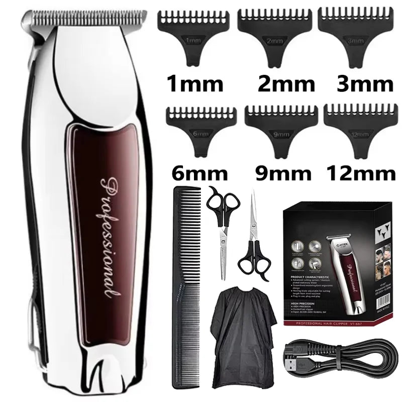 Hair Clipper Cordless Hair Cutting Machine Electric Hair Clipper Professional Haircut Barber DLC Blade Trimmer for Men Clippers