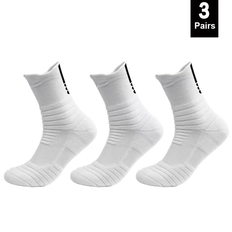 1/3 pares de calcetines de fútbol antideslizantes para hombre, calcetines de algodón de tubo corto largo, calcetines deportivos de baloncesto, calcetines transpirables desodorantes 39-45