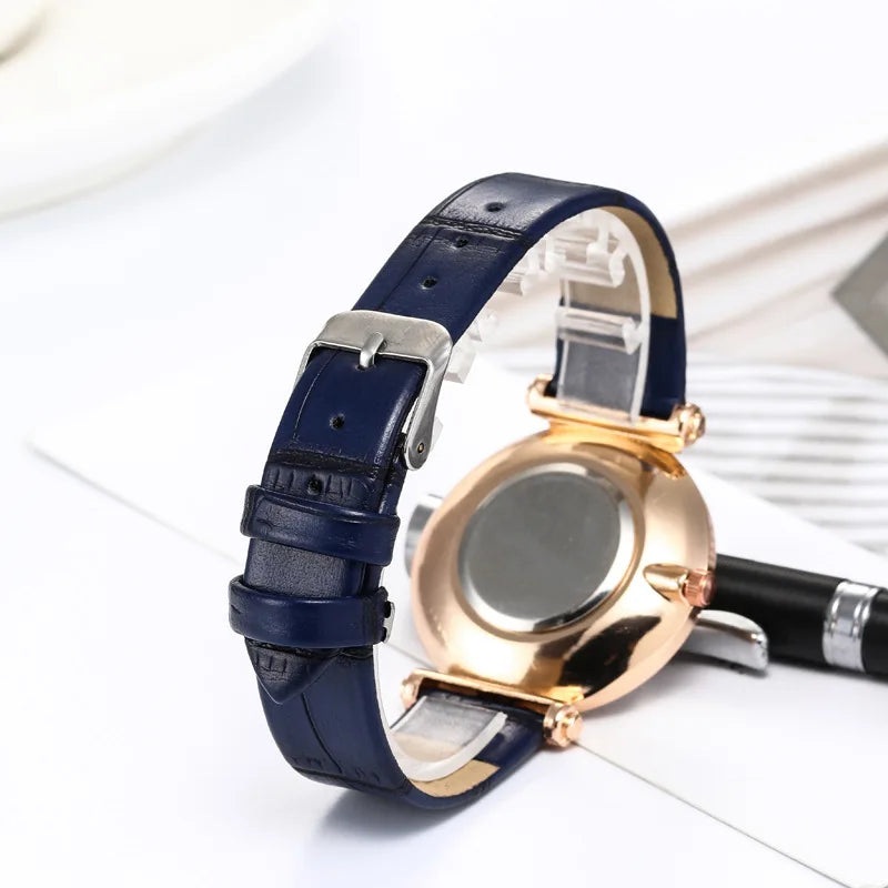 Relojes para mujer, lujo femenino, temperamento, reloj de mujer, correa de cuero, reloj de diamantes, reloj analógico de cuarzo, Reloj Mujer, Montre Femme