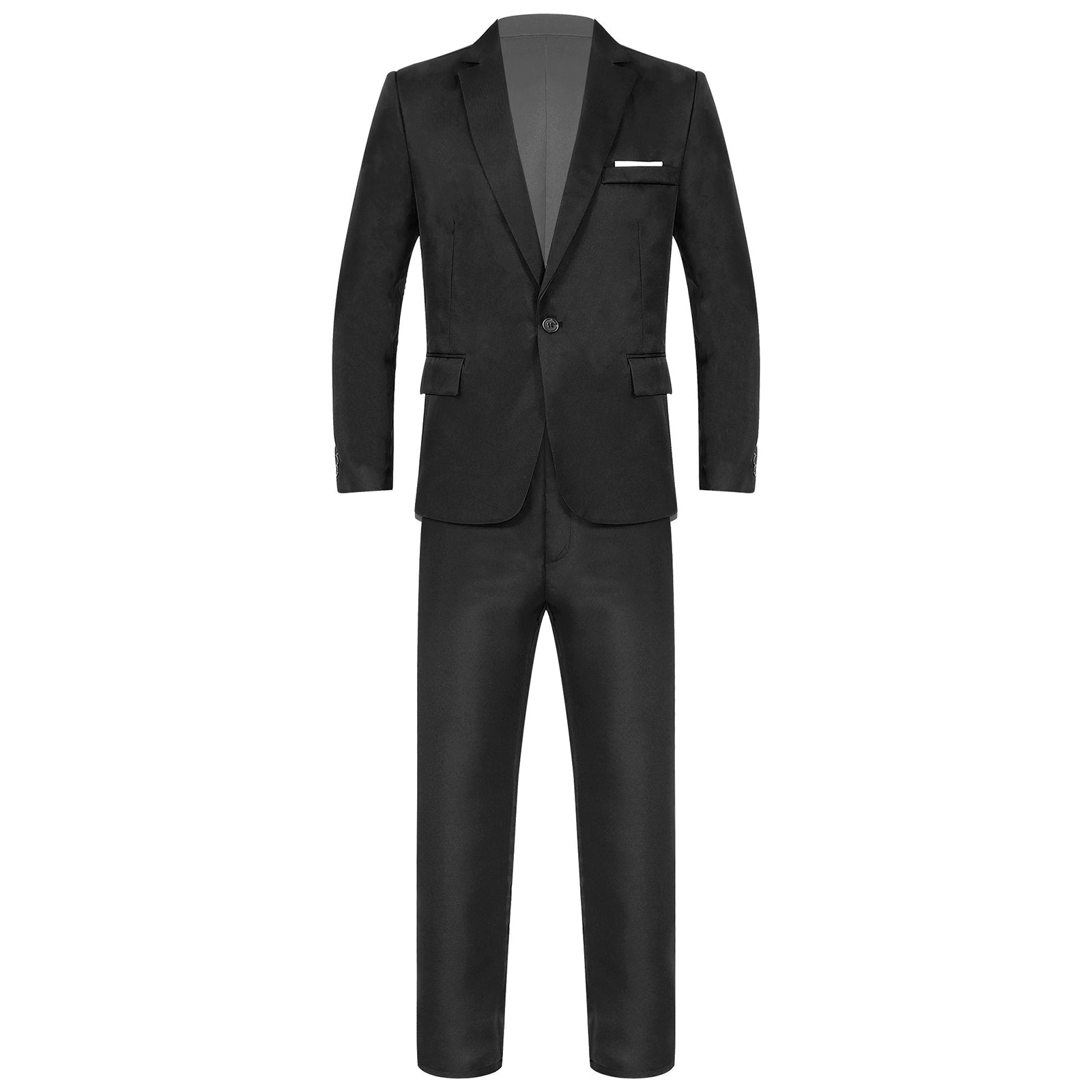 Traje de hombre de caballero de 2 piezas, uniforme formal, chaqueta de blazer de manga larga con solapa y pantalón, trajes para reuniones de oficina, negocios y fiestas de boda