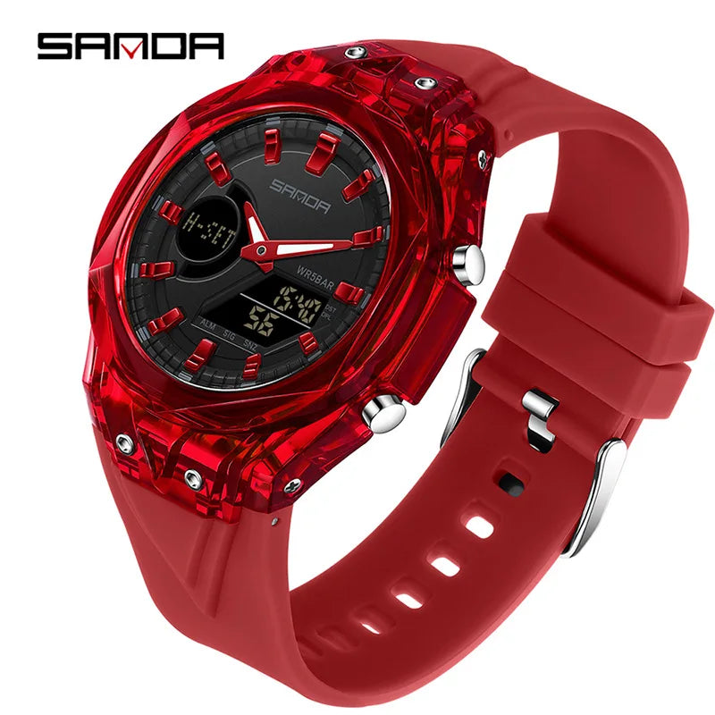 Relojes deportivos digitales para hombre, marca de lujo, relojes de pulsera de cuarzo para hombre, reloj de pulsera multifunción de doble pantalla