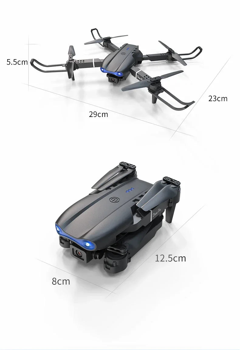 Dron RC 2024 E99Pro profesional 4K con cámara HD gran angular de 1080P, helicóptero plegable, WIFI FPV, función de mantenimiento de altura, juguete de regalo