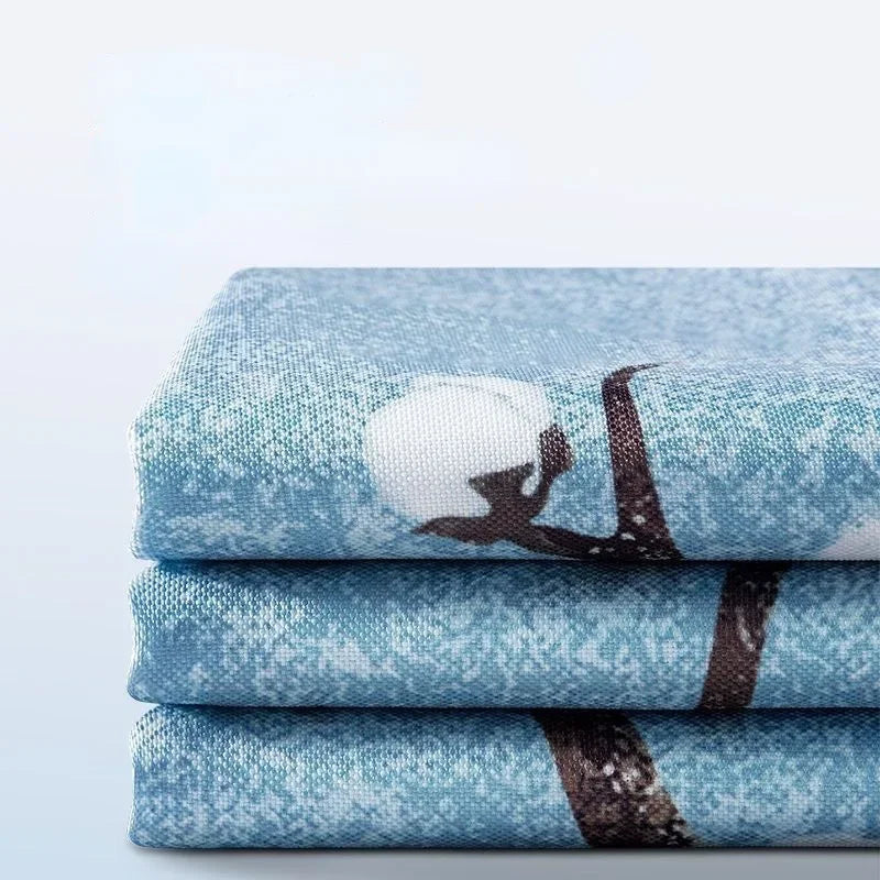 Shower Curtains 180cm Floral Print Elegant with Grommets Curtain for Bathroom Waterproof Fabric with Hooks Decorative Spa Hotel