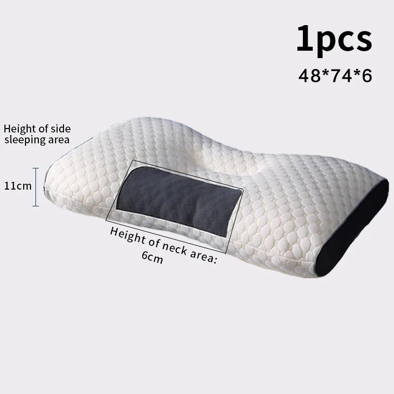 Almohada cervical para el cuello que ayuda a dormir y protege el cuello, almohada de masaje SPA ortopédica para el hogar de fibra de soja para dormir, novedad.