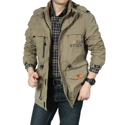Ropa Hombre primavera otoño Chaquetas Casual Abrigos Senderismo Cortavientos Chaquetas con Capucha Moda Militar Cargo Bomber Chaquetas de Hombre