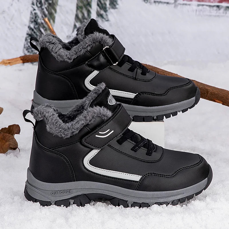 ELUVA Thermal Winter Boots for Men Waterproof Anti Slip Snow Boots Warm Outdoor Hiking Work Boots Non Slip Thermal Winter Shoes