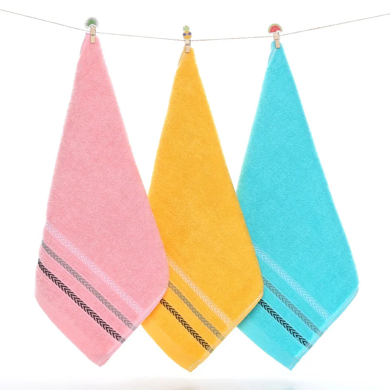 Serviette de bain absorbante pour adulte, couleur unie, douce, pour le visage et les mains, pour la salle de bain, 35 x 75 cm