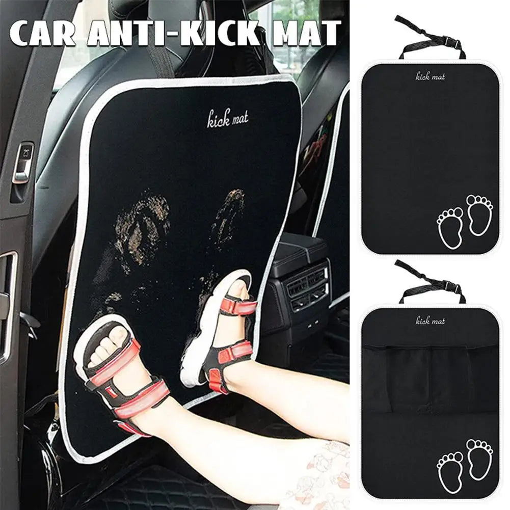 Multifunctional Car Anti Kick Mat For Kids Hanging Design Car Storage Bag For Baby Essentials M4f2