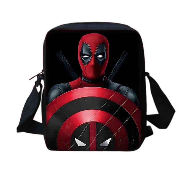 Deadpool Child School Backpack With Shoulder Bag Pencil Bags School Bags for Boys Girls Best Gift