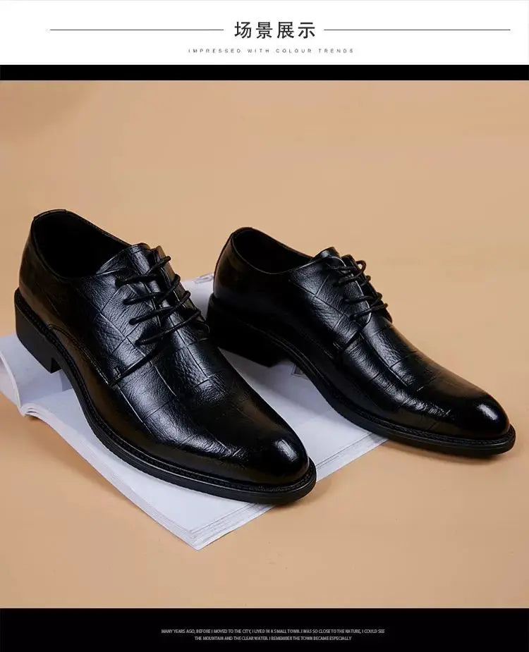 Nuevos Zapatos de Traje Negro para Hombre Fiesta Zapatos de Vestir para Hombre Cuero Italiano Zapatos Hombre Zapatos Formales Hombre Oficina Sapatos Sociales Masculino