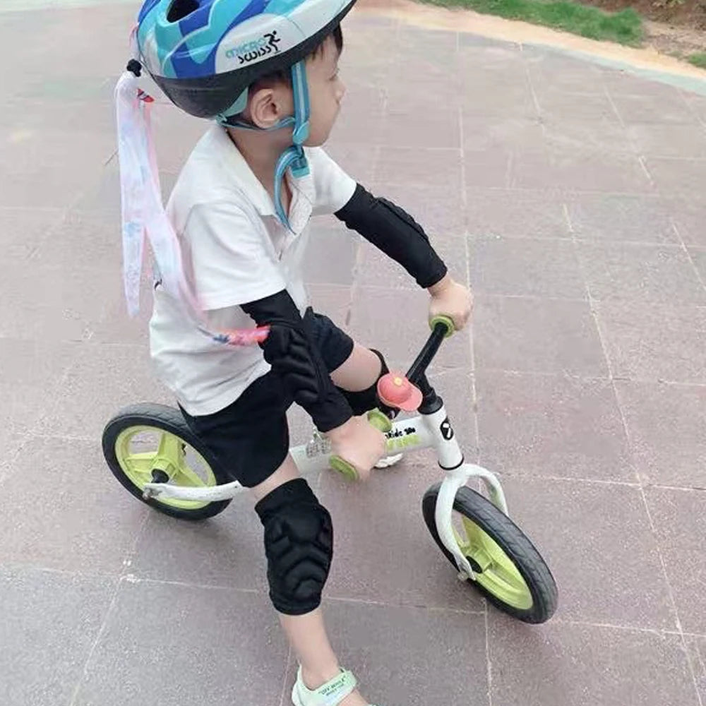 1 par de rodilleras y coderas para niños pequeños, equipo de protección suave, rodilleras protectoras deportivas para patinaje, fútbol, voleibol, ciclismo