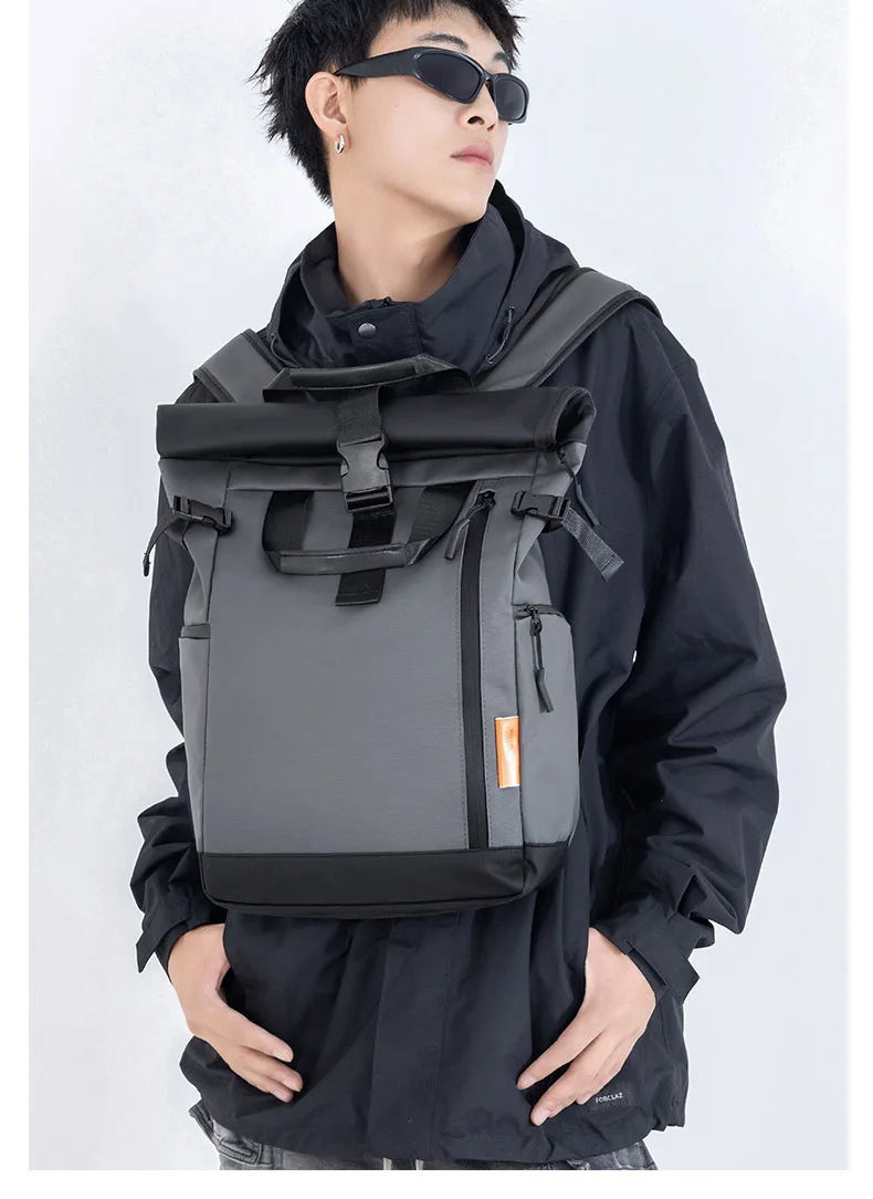 Men's Travel Camping Bag 15.6inch Laptop Computer Backpack Outdoor Waterproof Hiking School College Business Trekking Rucksack